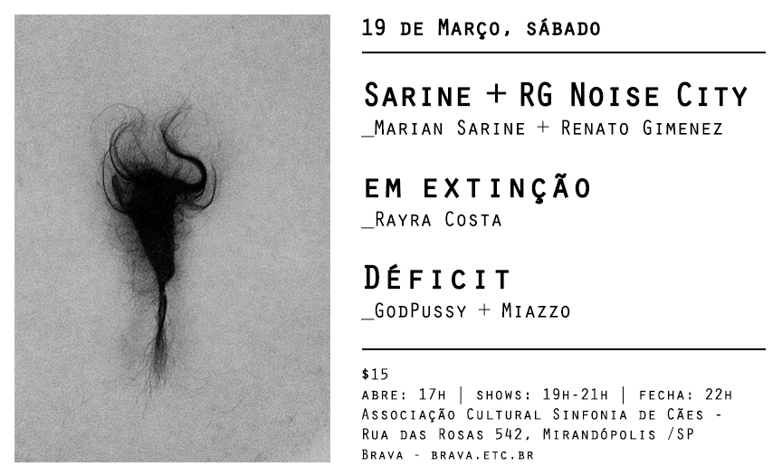 Sarine + RG Noise City / em extinção / Déficit