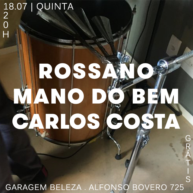 Rossano, Mano do Bem e Carlos Costa na Garagem Beleza
